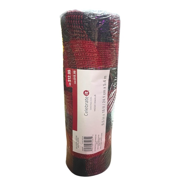 Christmas Mesh Roll- Red/Black - Picture 4 of 4
